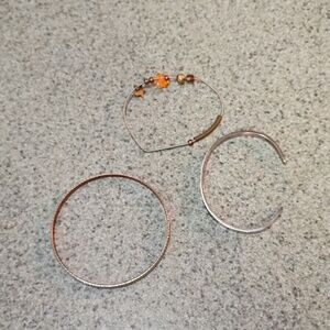 Elegant Silver Bracelets 3 For 1